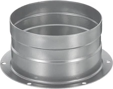 PATIKIL 4 Inch Duct Connector Flange, Metal Straight Pipe 4 Inch, Gray 