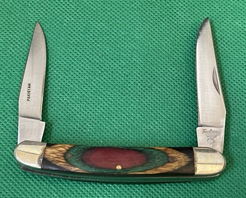 Frost Cutlery 2 Blade Multi Colored Wood Handle Pocket Knife Pakistan  - Picture 3 of 11
