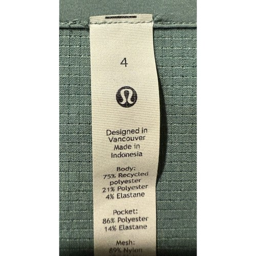 Lululemon Ventlight Zippered Jumpsuit  One Piece Quick Dry Size 4 Tidewater Teal - Picture 6 of 6