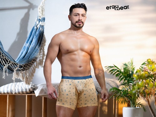 ErgoWear EW1775 SLK SE Boxer Briefs Color Peach-Birds - Picture 8 of 9