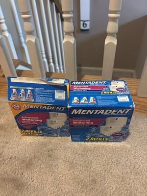 2 Pack Arm & Hammer Mentadent Toothpaste Dispenser + 2 Refills Mint 2006