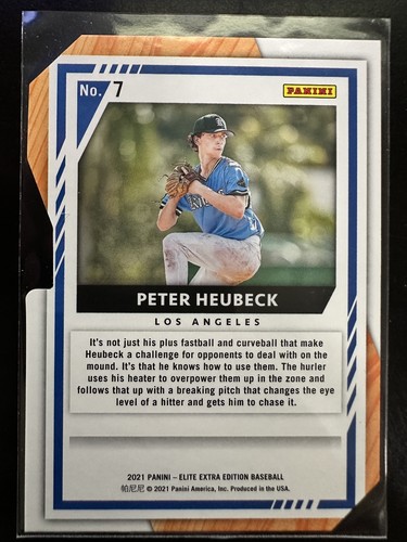 2021 Panini Elite Extra Edition Aspirations Die-Cut /91 Peter Heubeck #7 - Picture 3 of 3