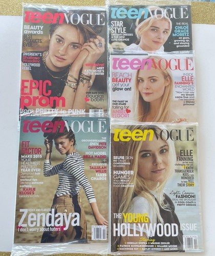 Teen Vogue  Magazine Lot of  5 NEW 2014-2015 Feb, April,June/July Oct.  Bella H - Picture 8 of 10