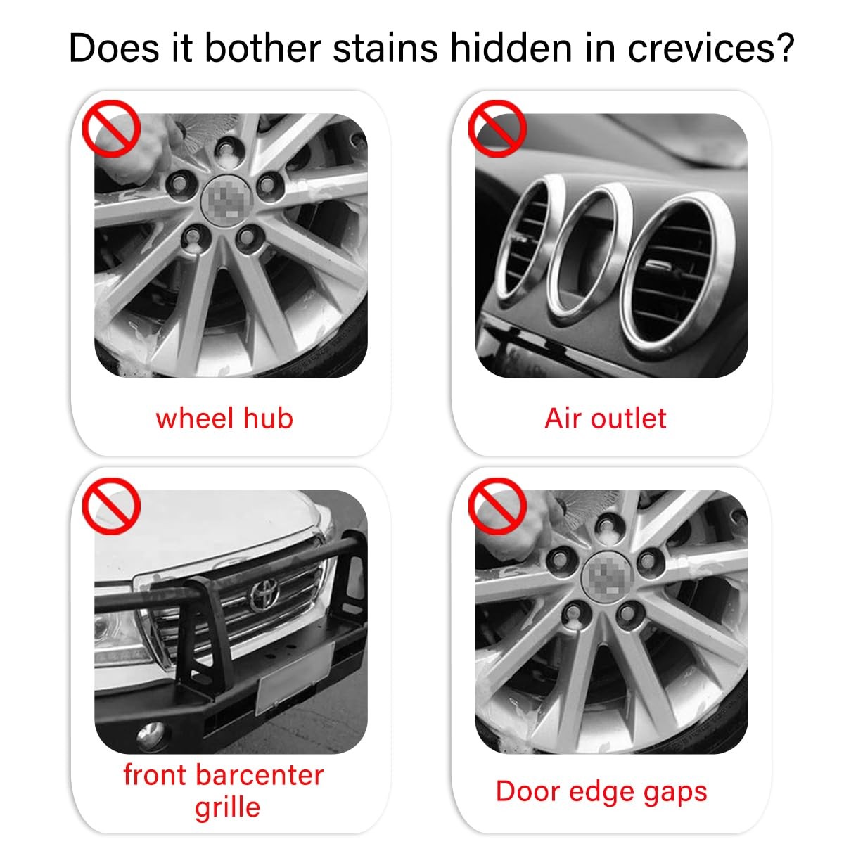 KVAEY Car Carpet Cleaning Brush, Wheel Hub Scrub Brush Floor Mat Cleaning Bru...