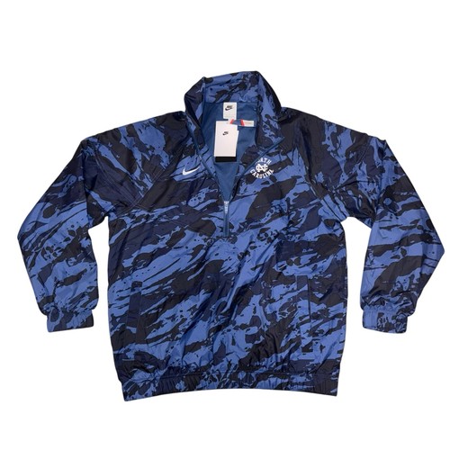 Nike North Carolina  Half-Zip Anorak Jacket Blue Camo Men’s Small FN7902-461 - Picture 1 of 9