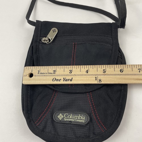 Columbia Mini Crossbody Geldbörse Reisegeldbörse Kartenfächer Reißverschlusstaschen schwarz - Bild 3 von 10