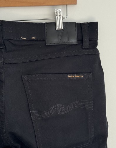 Nudie Jeans Co “lean Dean” Skinny Slim Jeans “dry Ever Black” W34 /L28 - Picture 12 of 16