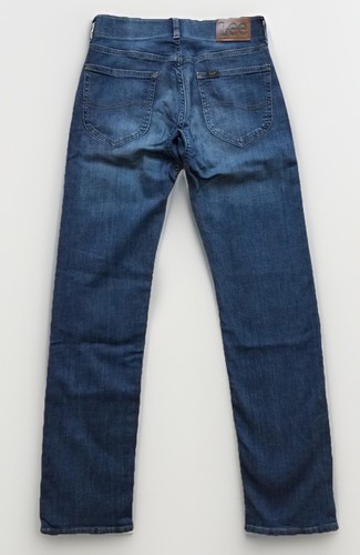 Lee Herren Jeans Gr. 28x30 Slim Straight Leg Blau Dark Wash Denim Hose Flex - Bild 4 von 5