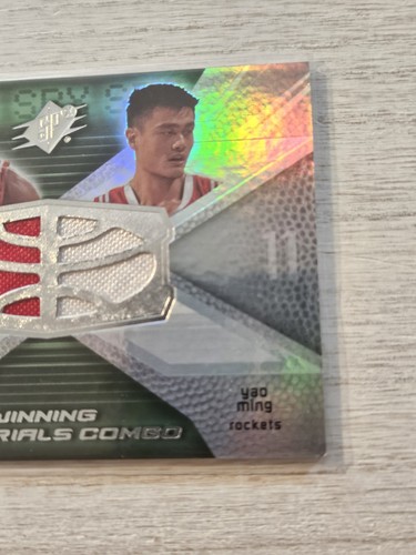 Tracy Mcgrady Yao Ming Dual Jersey Relic combo 2008-09 NBA UD SPX WMC-MM - Picture 3 of 6