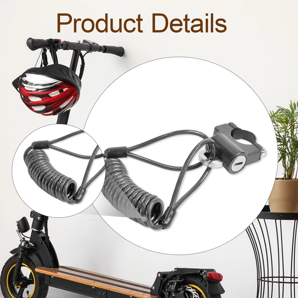 Motorcycle Helmet Lock Security Lock for Motorbike Electric Scooter - Image 4 of 4