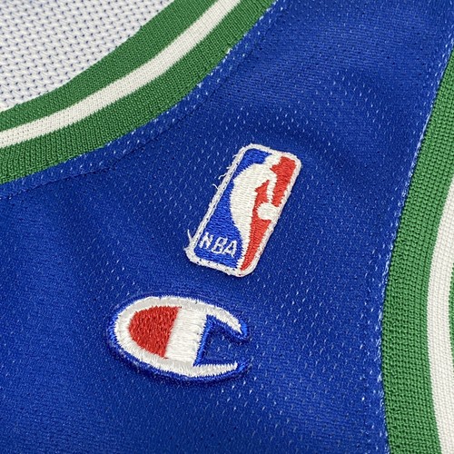 Champion Rookie Dirk Nowitzki Dallas NBA Basketball Maglia Jersey Doncic Jordan - Picture 9 of 11
