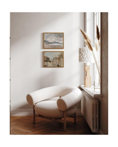 Arte de pared enmarcado InSimSea para sala de estar pintura clásica de paisaje urbano de colección... - Imagen 8 de 8