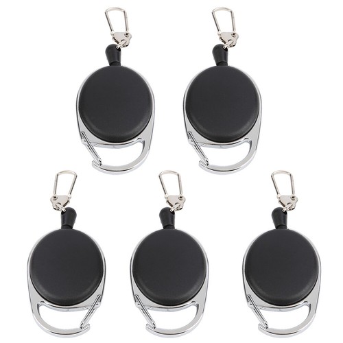 (5pcs)60cm Nylon Wire Rope Retractable Key Chain Stretching Keys Clasp LJ - Picture 12 of 12