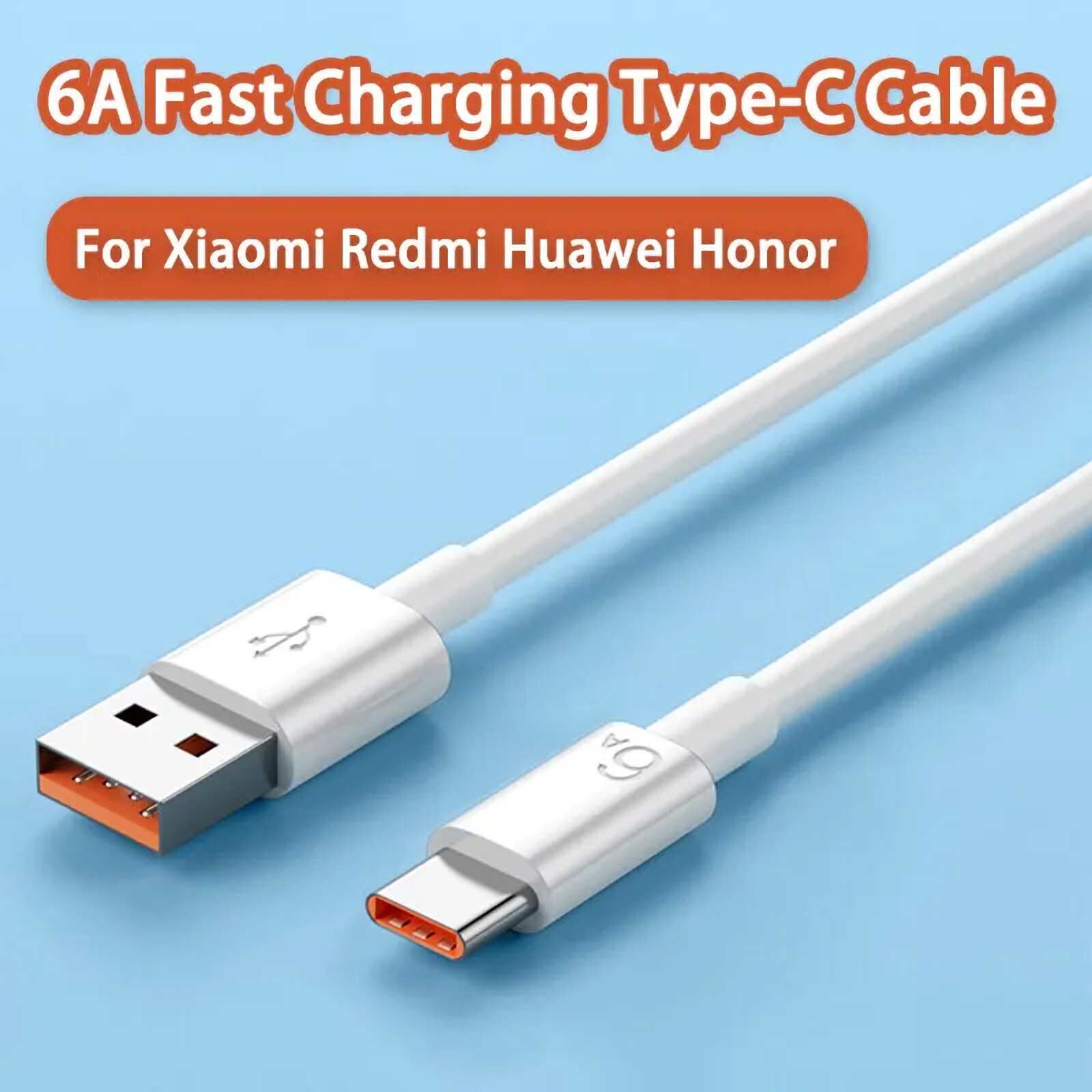 66 Вт 6A 2 м Schnell Ladekabel USB A для USB Typ C датчиком Handy weiss