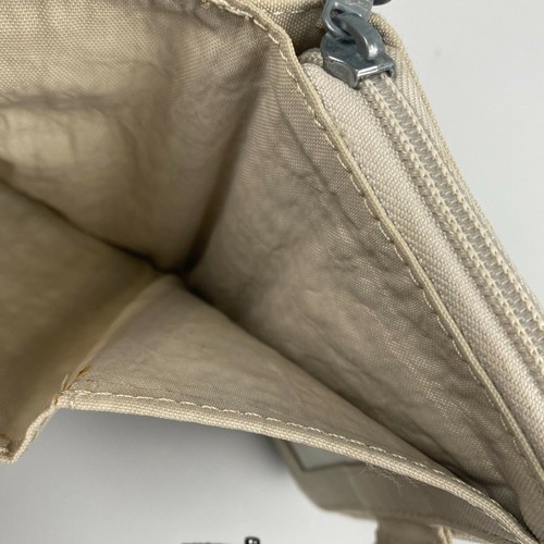 Kipling Purse Wallet Trifold Zip Around Nylon Taupe Card Holder Coin Pouch Cream - Picture 7 of 8