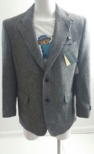 NWT Ralph Lauren Polo Mens 100 WOOL Jacket BLACK/TAN
