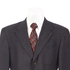 Hart Schaffner Marx Three Button Blue Black Patch Pocket Sport Coat 42 Regular