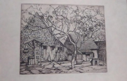 Abbo Ostrowsky, Rus./Am.,1889-1975 " Groundnut Hill " - Picture 1 of 5