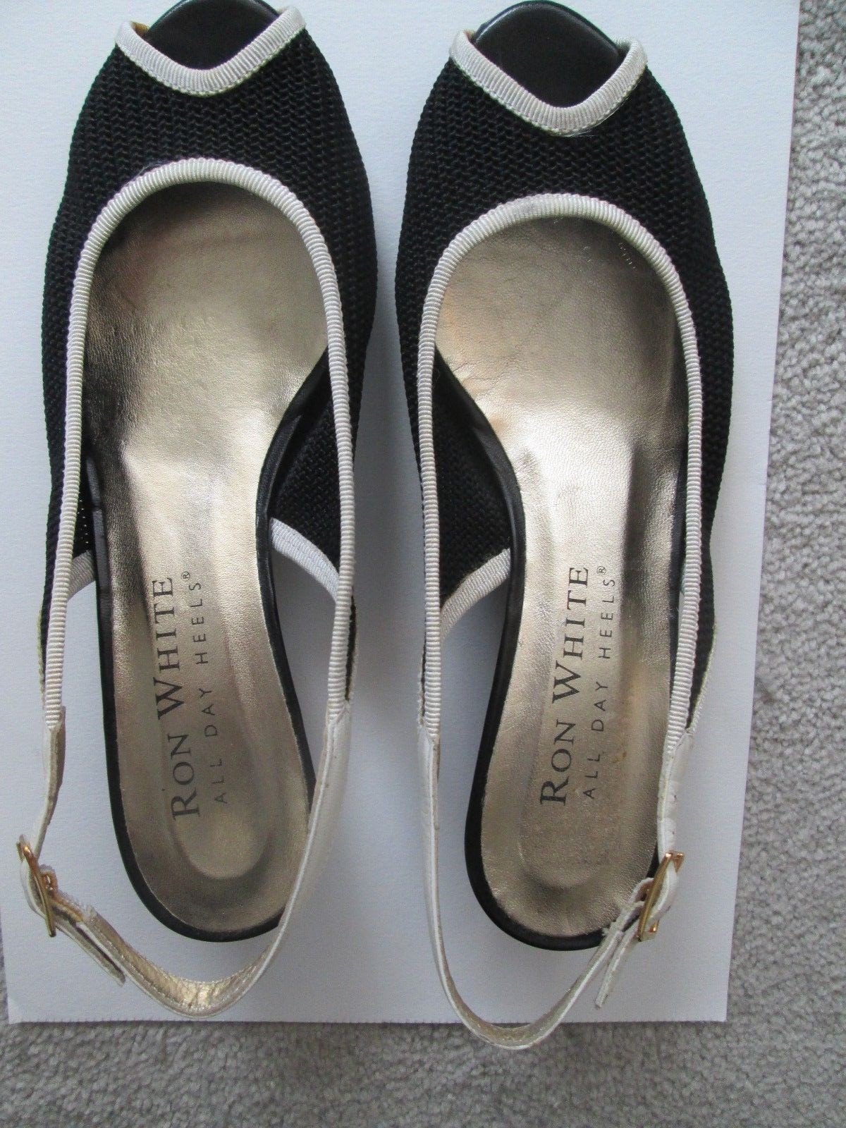 Ron Weiß All Day Heels Vibram Wintour Mesh Wedge Low Heel schuhe 7.5 PEEP TOE Ron Weiß All Day Heels Vibram Wintour Mesh Wedge Low Heel schuhe 7.5 PEEP TOE