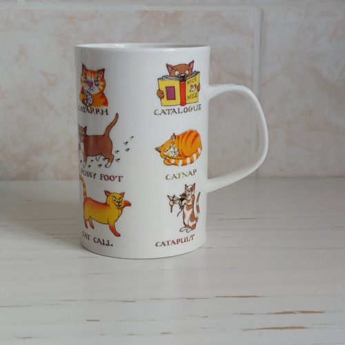 Dunoon Cats Whiskers Mug Cup Cherry Denman Fine Bone China Kitten Pet Animal