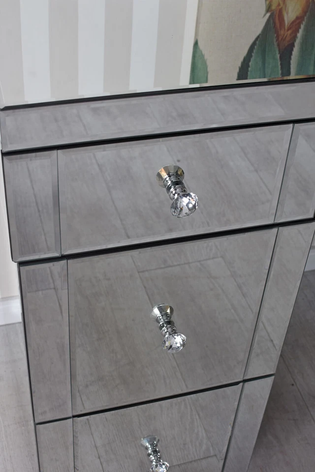 Schreibtisch verspiegelt Schreibpult Homeoffice Computertisch Damenschreibtisch - Bild 4 von 4