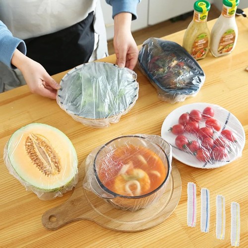 100/300Pcs Disposable Food Cover Elastic Plastic Wrap Fresh-keeping Film Bag - Picture 7 of 14