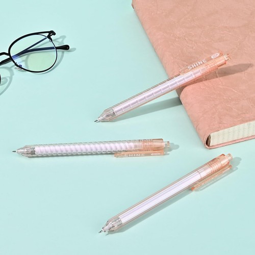 8Pcs Gel Pens 0.5 mm Fine Point Black Ink Pen Aesthetic Retractable Pens Quic... - Picture 4 of 8