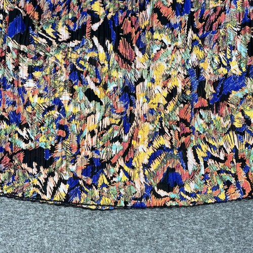 New Directions Pleated Midi Skirt Sheer Lined Elastic Waist Floral Women’s XL - Picture 3 of 9