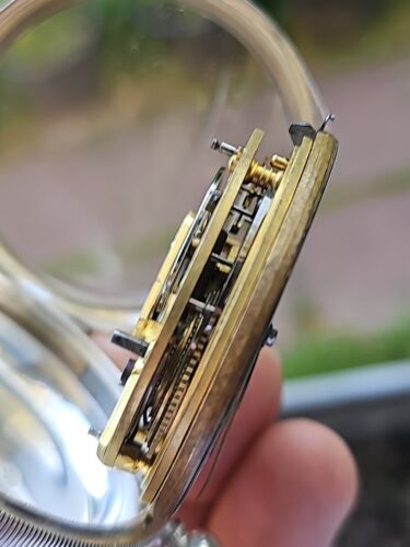 Antike englische Fusee Schlüssel Taschenuhr Pocket Watch Läuft - Spz5 - Bild 19 von 24