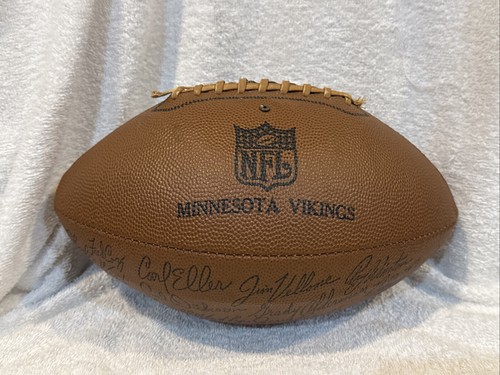 SELTENES Minnesota Vikings 1970 Team Faksimile signiert Football, Bud Grant, SCHÖN!