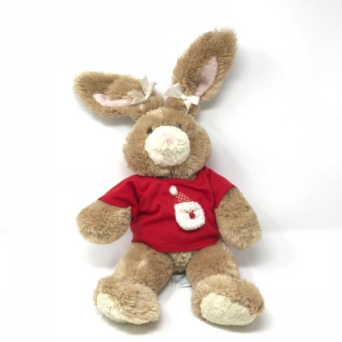 Build A Bear Hase Häschen Stofftier Plüsch Weihnachten 20 in rot Shirt Weihnachtsmann