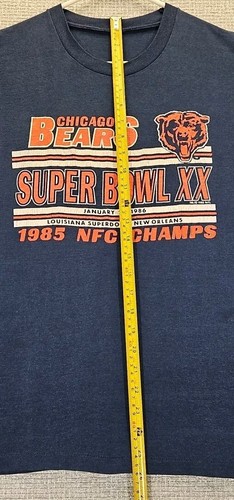 Vintage 1985 Chicago Bears Tshirt Size In Photos Super Bowl XX Single Stitch USA - Picture 4 of 17