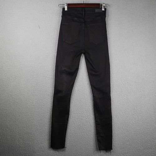 Abercrombie & Fitch Ultra High Super Skinny Womens Jeans 0 28 R Black Raw Hem - Picture 2 of 19