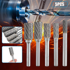 1/4'' Double Cut Tungsten Steel Carbide Rotary Burr Die Grinder Shank Bit Set