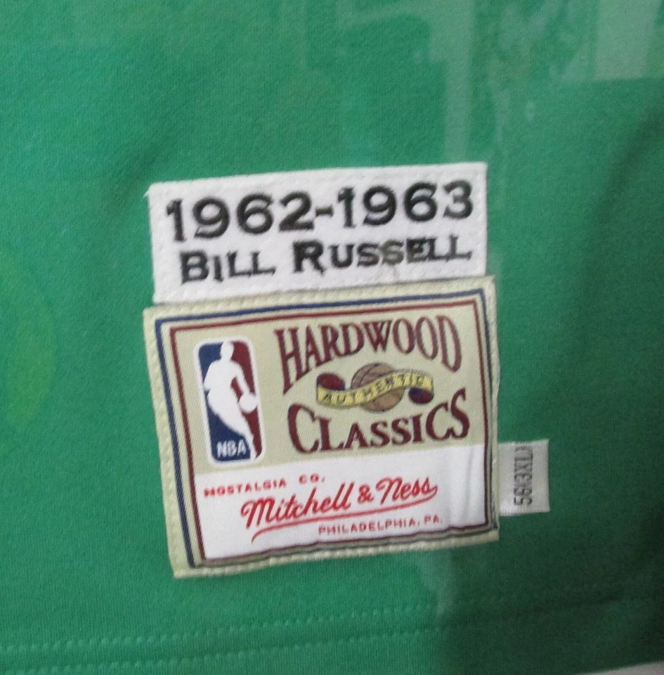BILL RUSSELL [CAMISETA AUTÉNTICA] [1962-63] [ENMARCADA] Foto 2 de 2