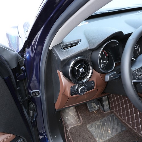 Carbon Optik Armaturenbrett Luftdüse Rahmen Passend für Alfa Romeo Stelvio 17-20 - Imagen 10 de 14