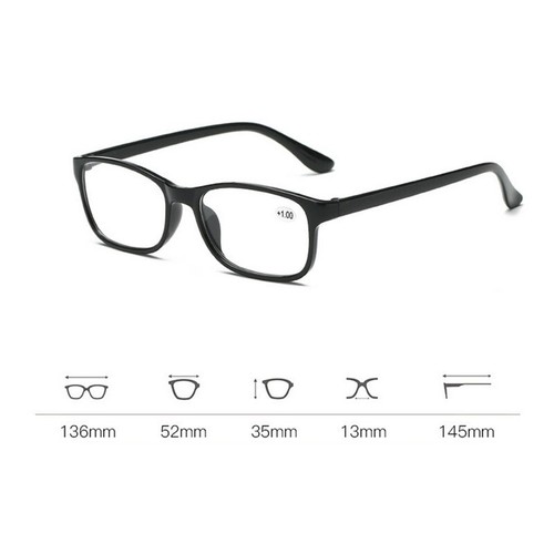 Reading Glasses Mens Womens Unisex Readers Eyeglasses 4 Pack Glasses New Square  - Picture 8 of 12