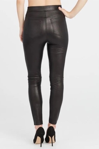 Spanx Leather-Like Skinny Pants, Reg - Noir Black NWT $148 Size 2XL #20282R Plus - Picture 5 of 15