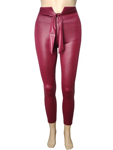 Women Leggings Yoga Fitness Stretchy Tight Pants PU Leather High Waist Trousers - Picture 17 of 84