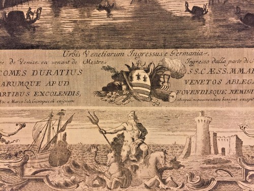 Grabado enmarcado Urbis Venetiarum Ingressus E Germania por V Giampiccolo años 1700 - Imagen 6 de 12