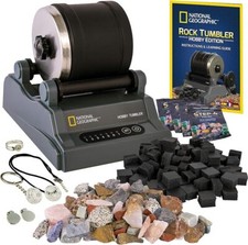 NATIONAL GEOGRAPHIC Hobby Rock Tumbler Kit Durable Leak-Proof Rock Polisher Kids