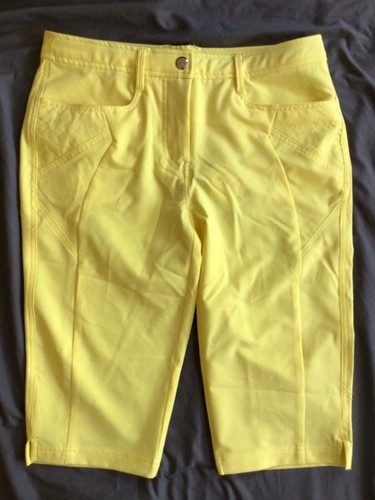Nivo Sport by Lanctot Women’s Lemon - Yellow Madison Long Shorts NWT Size 4 Golf