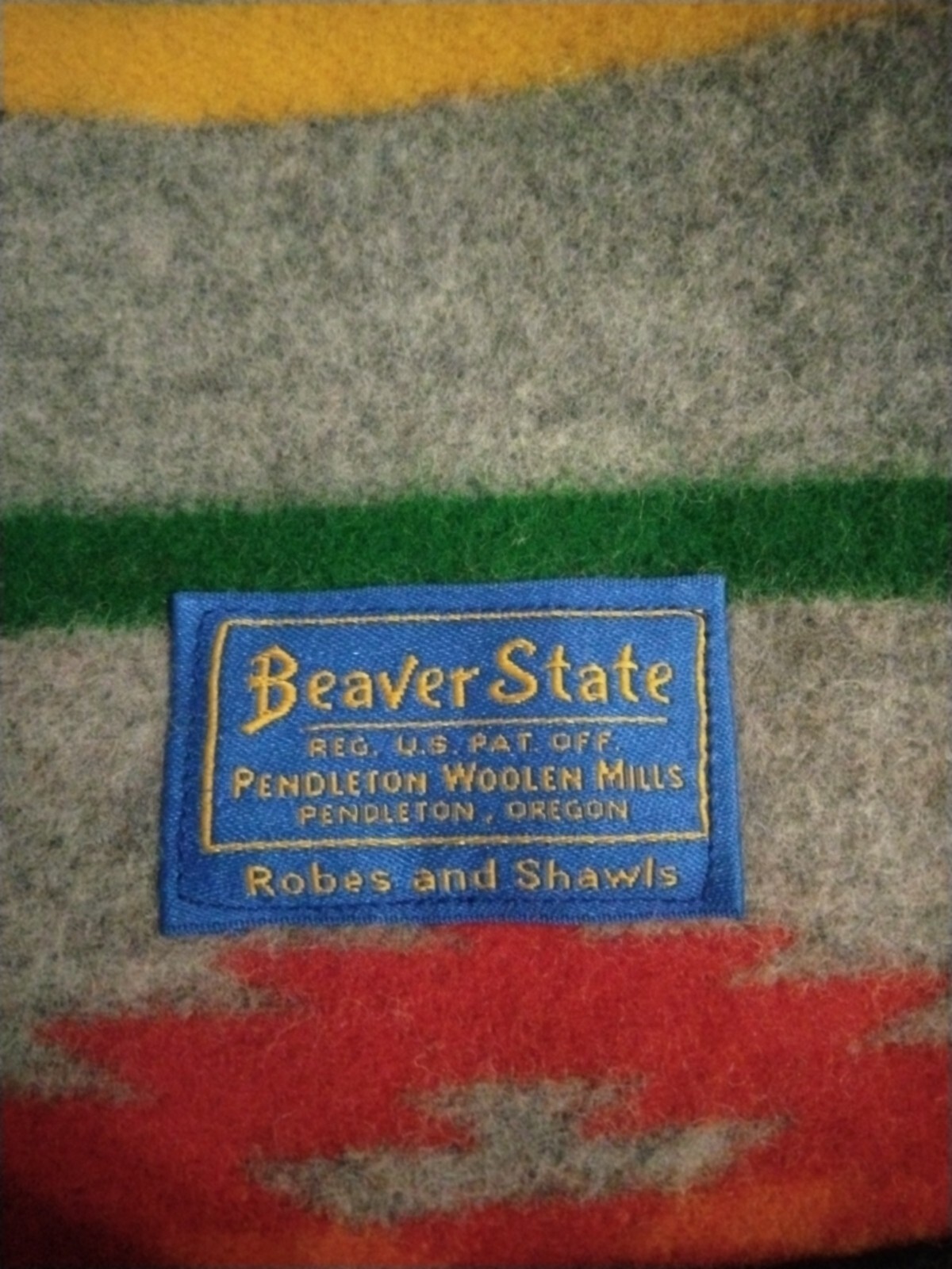 Beaver State Pendleton blanket vintage robes and shawls 43" x 32" eBay