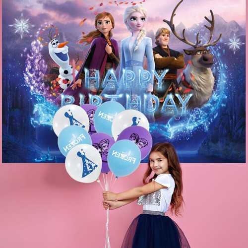 Frozen Elsa Party Supplies Party Decor Set Plates Balloons Cake Toppers Backdrop - Picture 8 of 8
