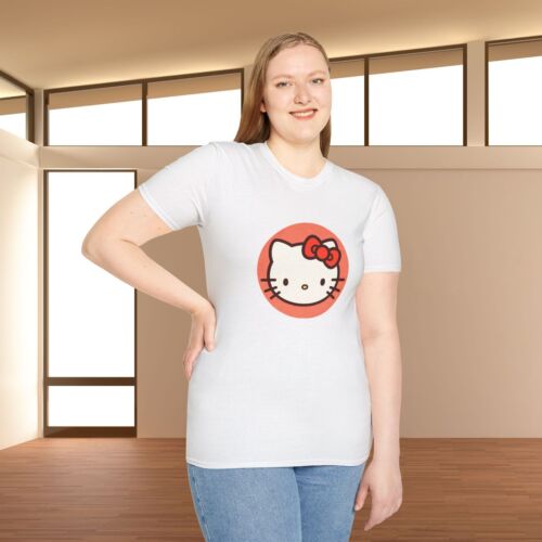 Cute Hello Kitty Graphic Tee, Retro Cat Lover Gift, Short Sleeve Unisex T-Shirt - Picture 7 of 50