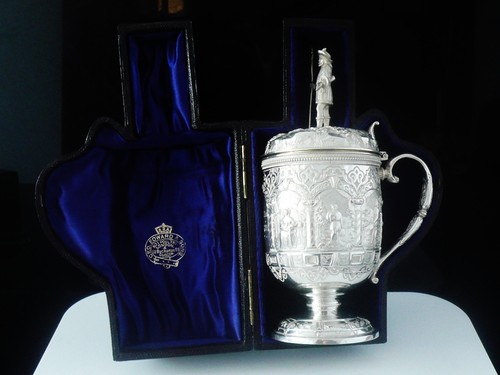 Sterling Silver Tankard, George Edward & Sons, Barry Sullivan (Actor) 1880 - Picture 3 of 12