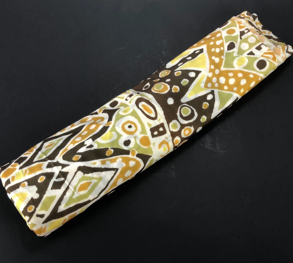 Vtg Geographic Retro Fabric Material Textile Print Stretch Knit 3.5 Yards 127x43 - Image 2 of 4