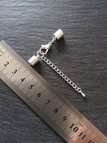 Juegos de tapas de extremo de plata brillante para collares y pulseras de cordón de 6 mm (tapas de 6,5 mm) - Imagen 24 de 24