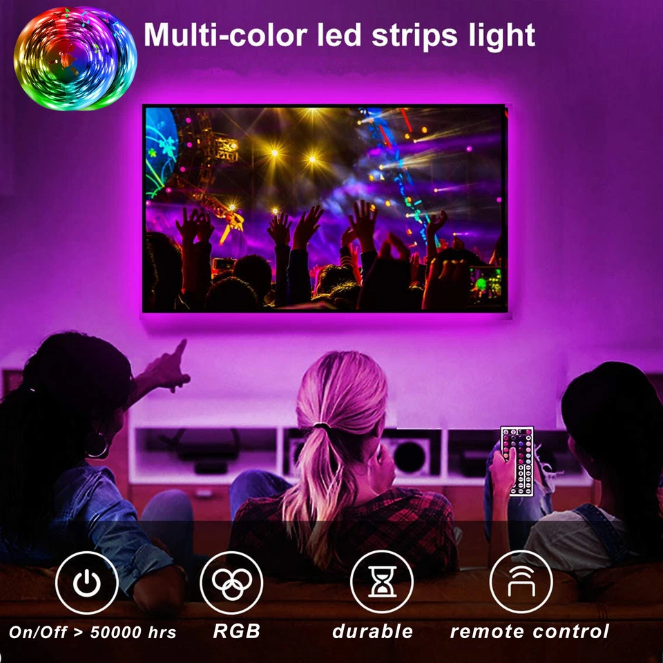 5-30M Streifen RGB LED Stripe 5050 Leiste Band Leuchte Lichterkette 230V Leuchte - Bild 4 von 4