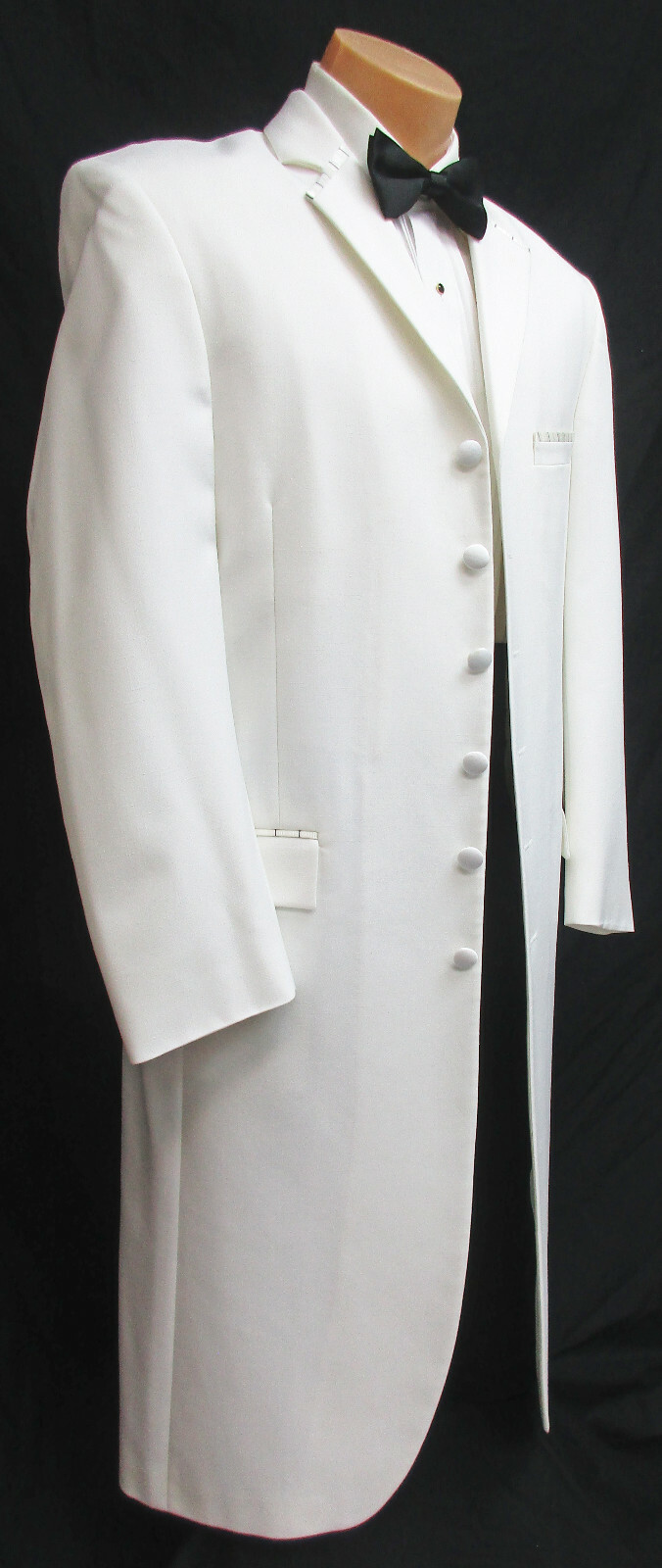 Men's Ecko Long White Tuxedo Jacket Frock Coat Du… - image 3